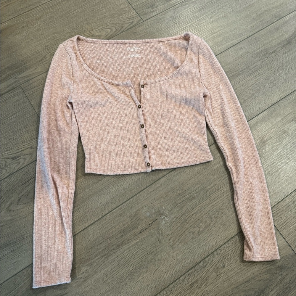 NWOT Arizona Jean Company Knit Crop Top (Light Pink) - Small